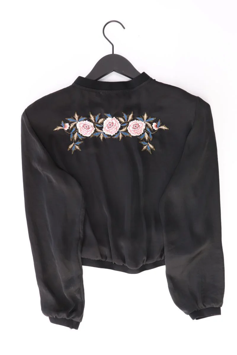 Zara Langarmbluse Gr. S mit Blumenmuster schwarz aus Polyester - Image 2