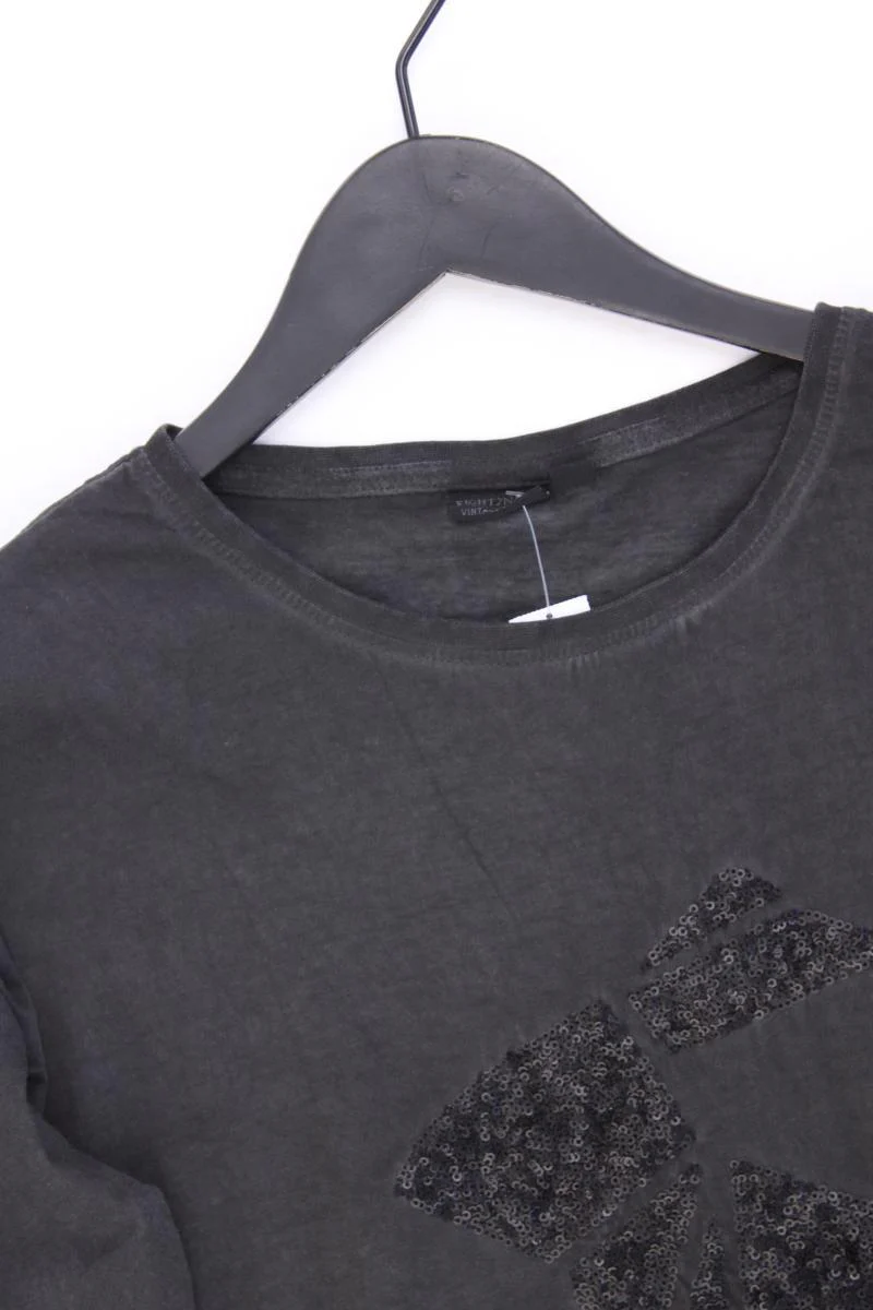 Eight2Nine Longsleeve-Shirt Gr. S Langarm mit Pailletten grau aus Baumwolle - Image 2