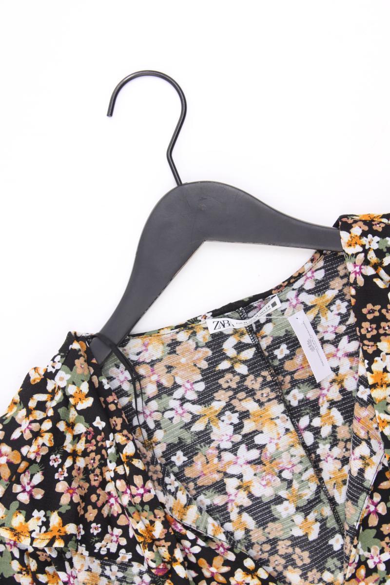 Zara Langarmkleid Gr. M mit Blumenmuster neuwertig mehrfarbig aus Polyester - Image 2