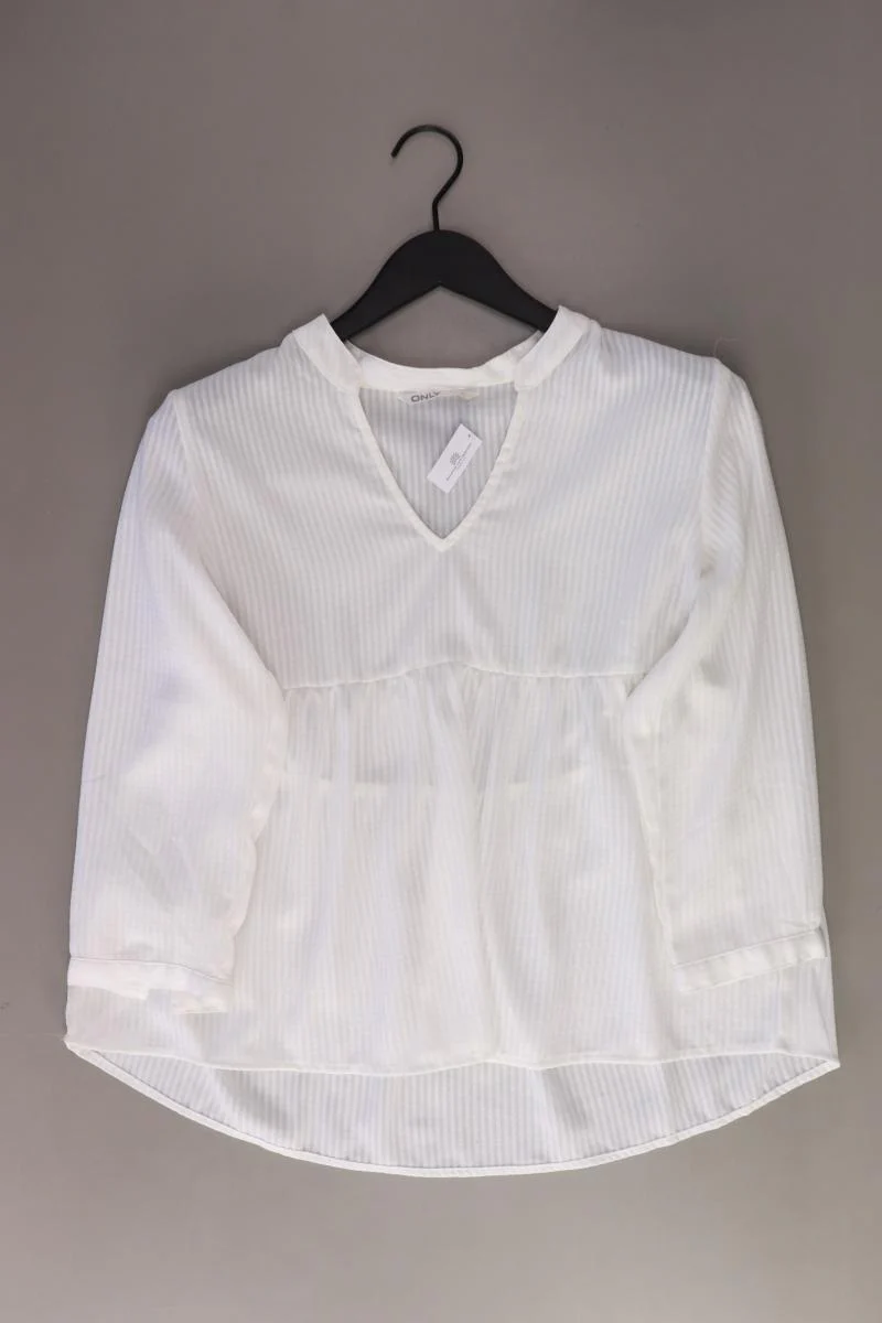 Only Langarmbluse Gr. 38 weiß aus Polyester