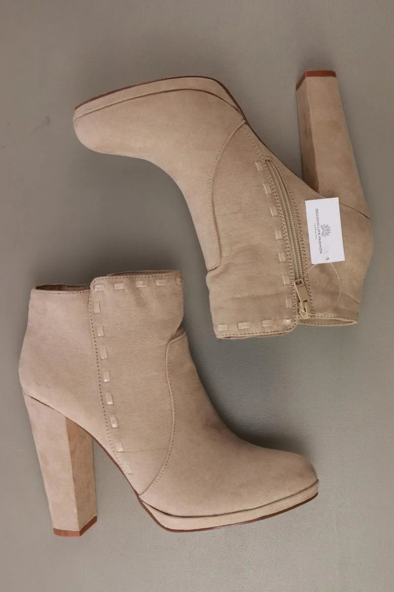 Only Stiefeletten Gr. 40 creme aus Kunstleder - Image 2