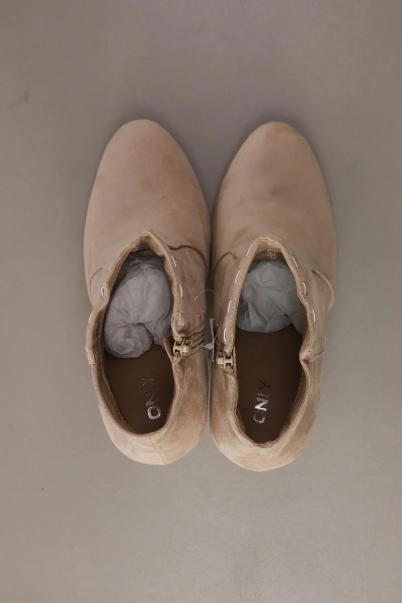 Only Stiefeletten Gr. 40 creme aus Kunstleder - Image 3