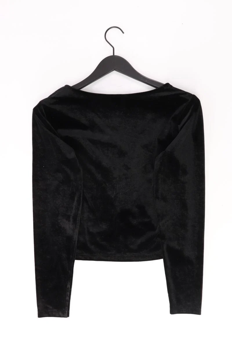 Monki Shirt mit V-Ausschnitt Gr. XL Langarm schwarz aus Polyester - Image 2