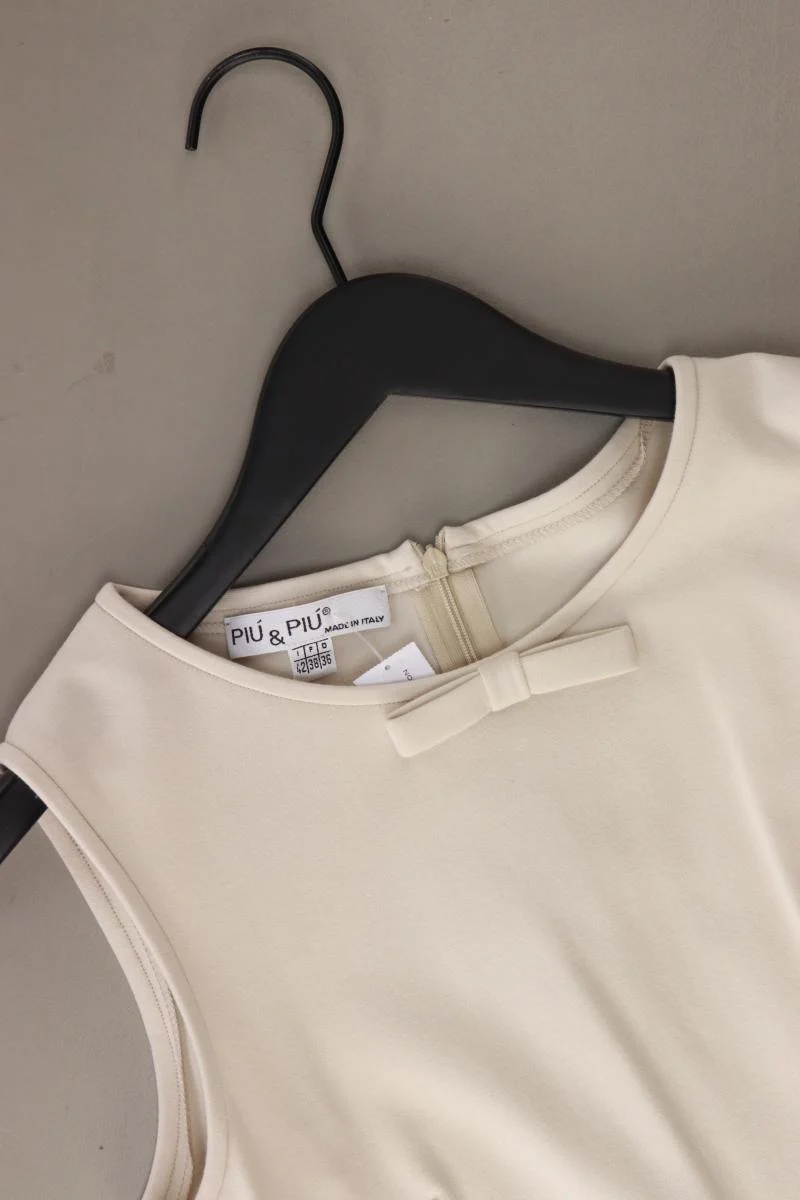 PiuPiu Etuikleid Gr. 36 Ärmellos creme aus Viskose - Image 3