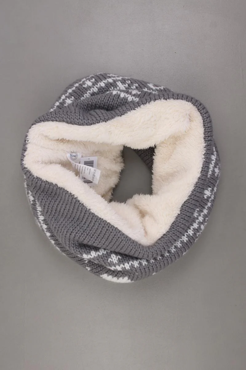 Tchibo Winter Loop mit Faire-Isle-Muster grau aus Polyacryl