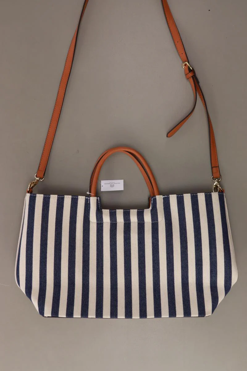 JUSTFAB Henkeltasche gestreift blau aus Kunstleder - Image 2