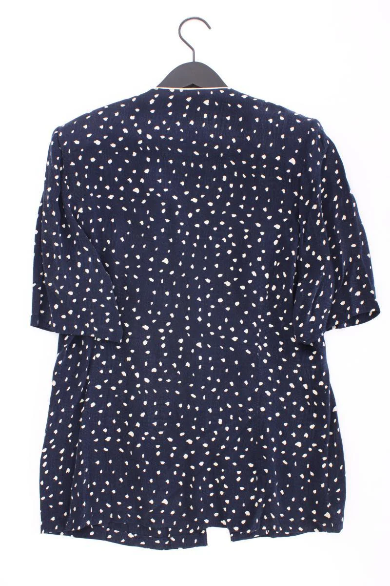 Delmod Vintage Bluse Gr. 40 Kurzarm blau aus Cupro - Image 3