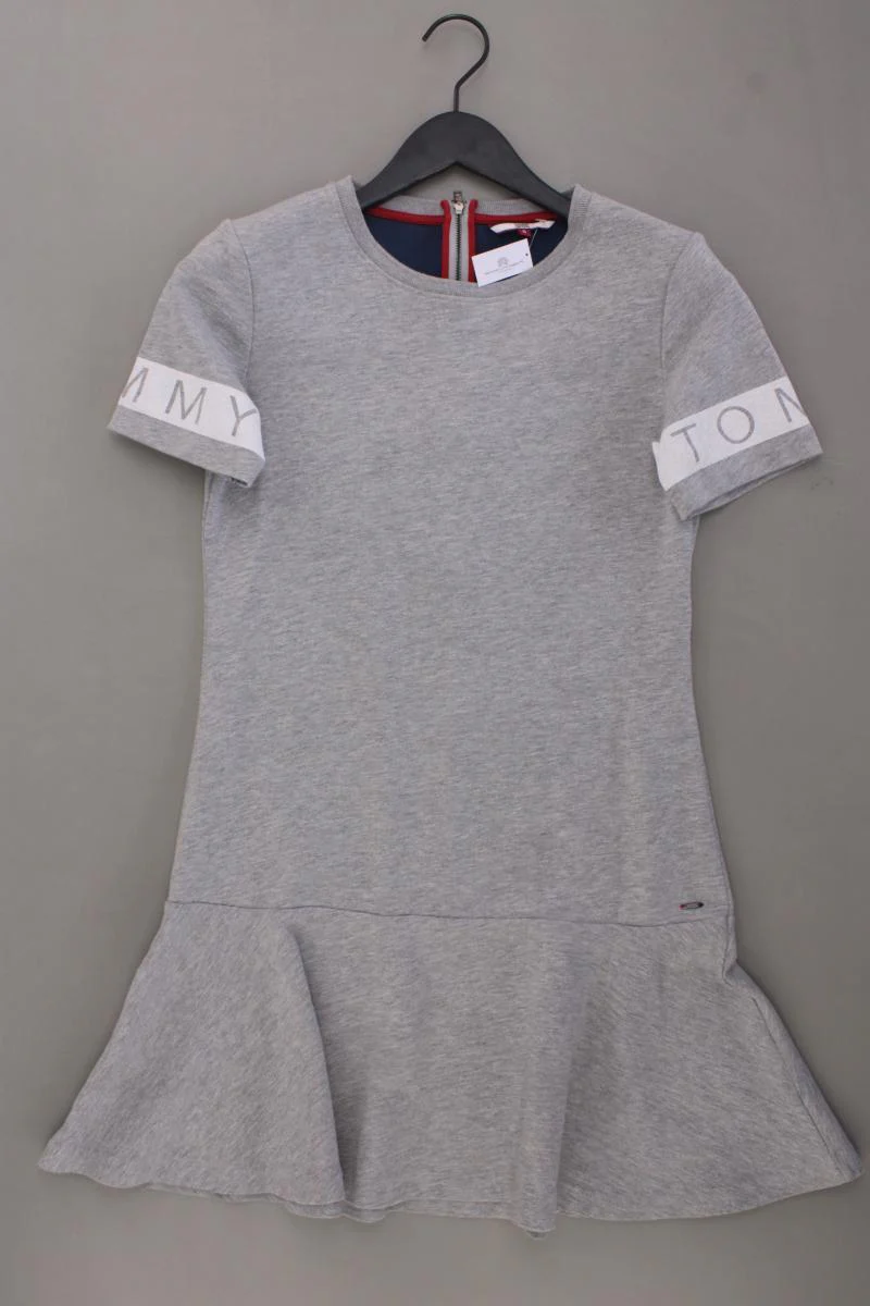 Tommy Jeans Kurzarmkleid Gr. S grau aus Baumwolle