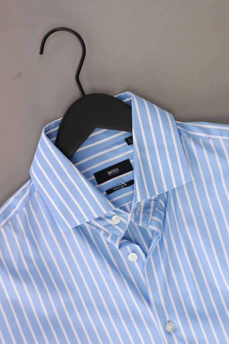BOSS by Hugo Boss Langarmhemd für Herren Gr. Hemdgröße 41 gestreift blau - Image 3