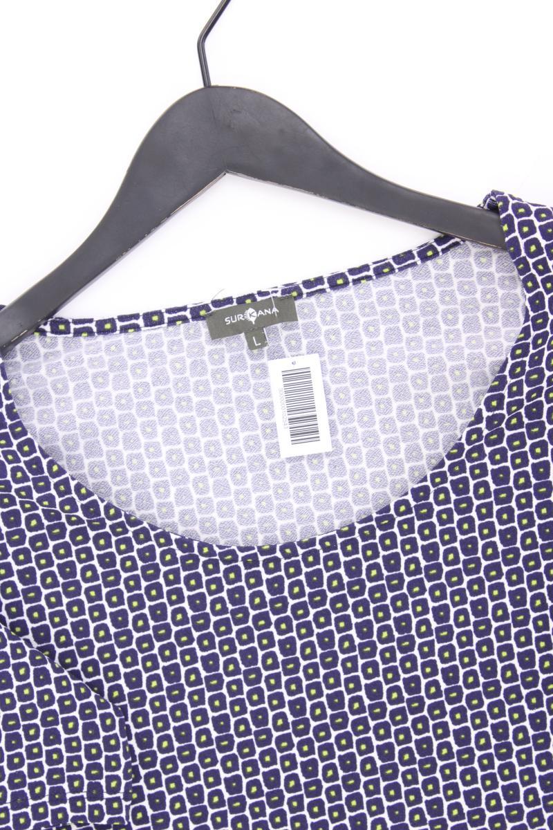 SURKANA Printshirt Gr. L geometrisches Muster Kurzarm blau aus Polyester - Image 2