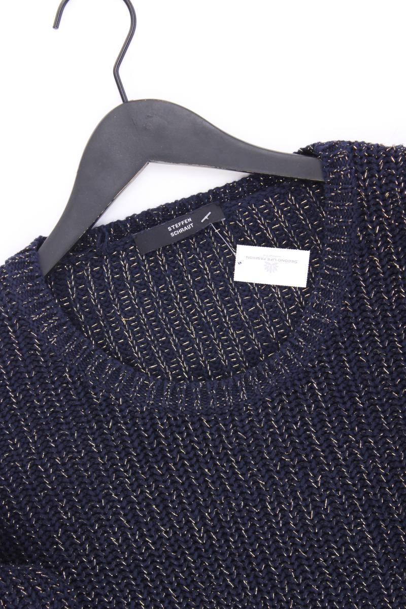 Steffen Schraut Grobstrickpullover Gr. 42 blau aus Baumwolle - Image 2