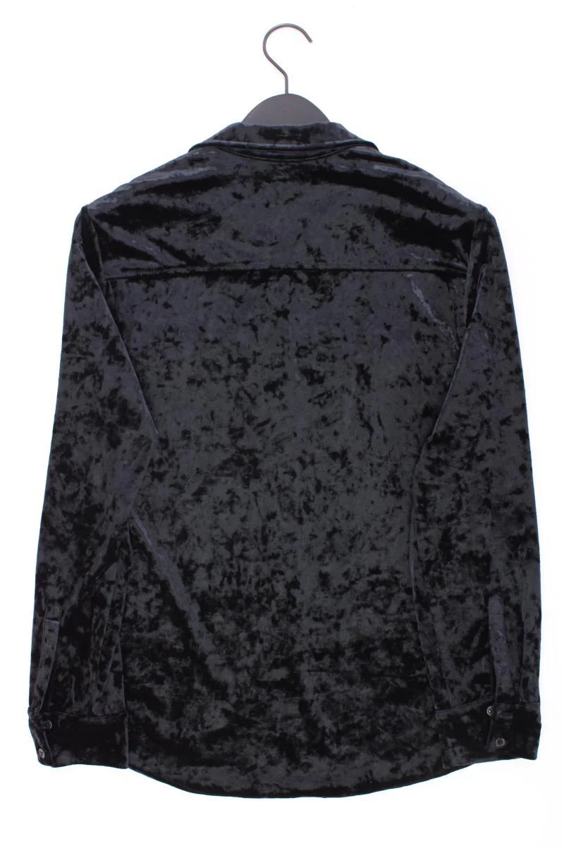 s.Oliver Samtbluse Gr. 40 Langarm schwarz aus Polyester - Image 3