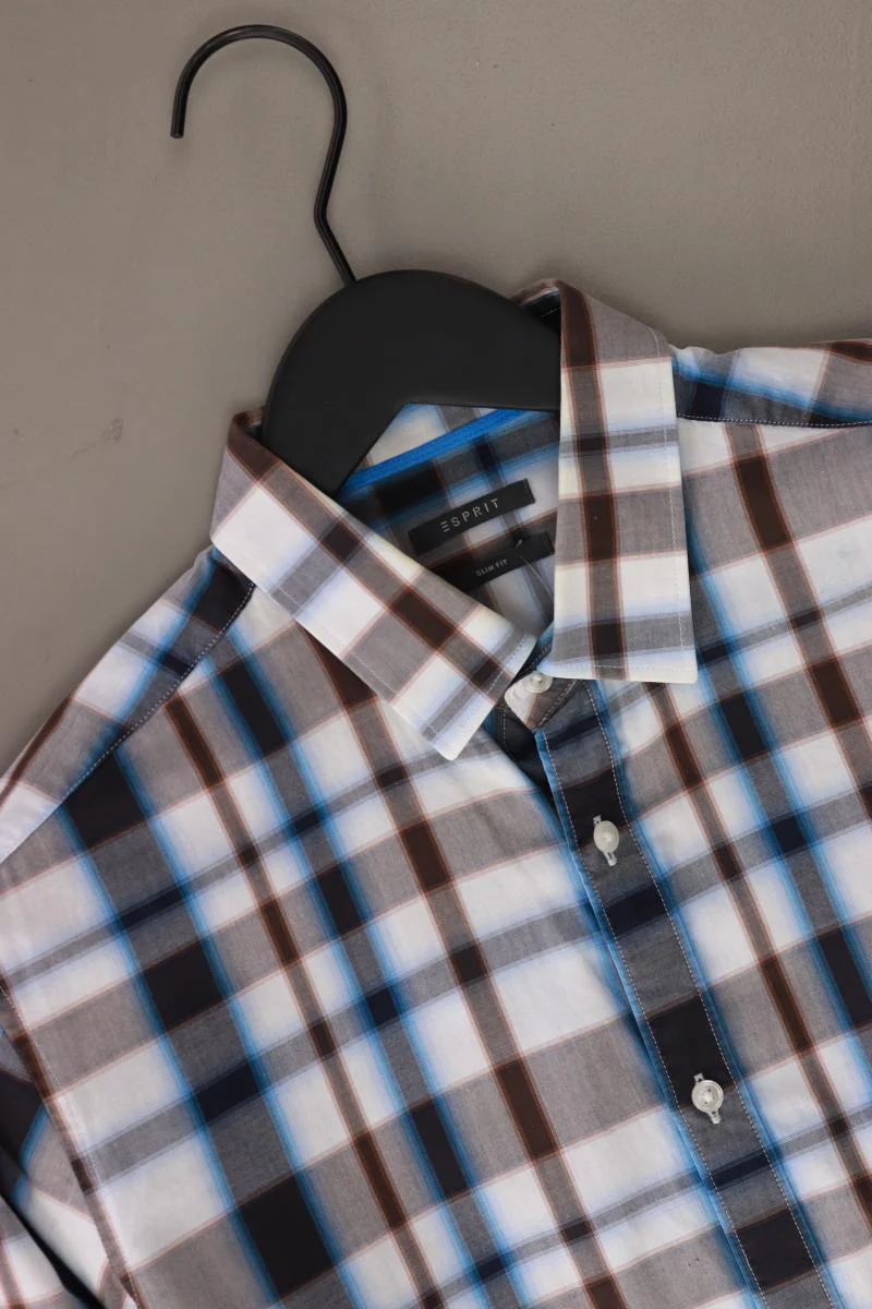 Esprit Karohemd für Herren Gr. Hemdgröße 37/38 kariert Langarm blau - Image 3