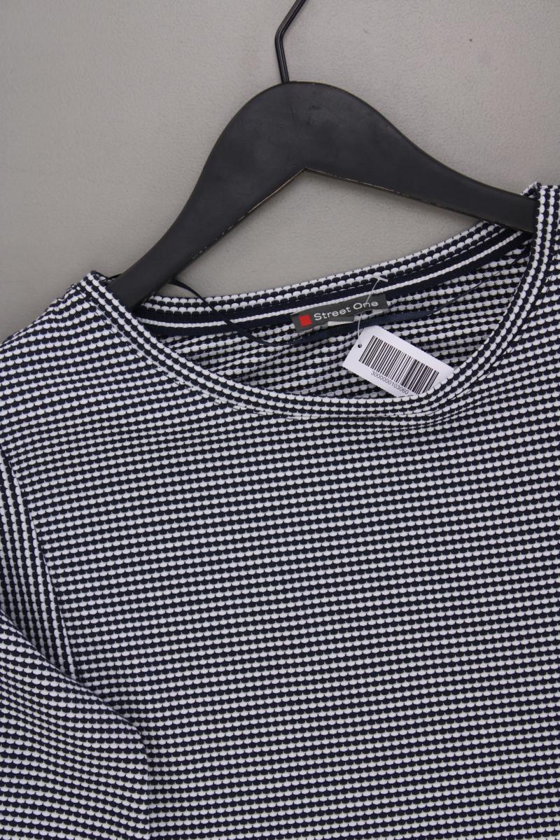 Street One Longsleeve-Shirt Gr. 34 geometrisches Muster Langarm blau aus Viskose - Image 2