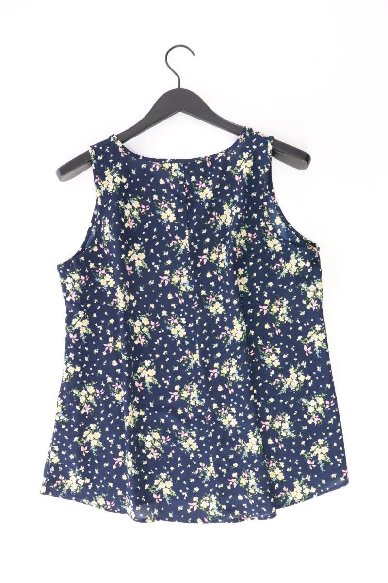 Zizzi Ärmellose Bluse Gr. S mit Blumenmuster blau aus Polyester - Image 2