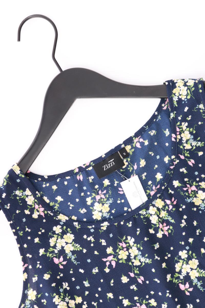Zizzi Ärmellose Bluse Gr. S mit Blumenmuster blau aus Polyester - Image 3