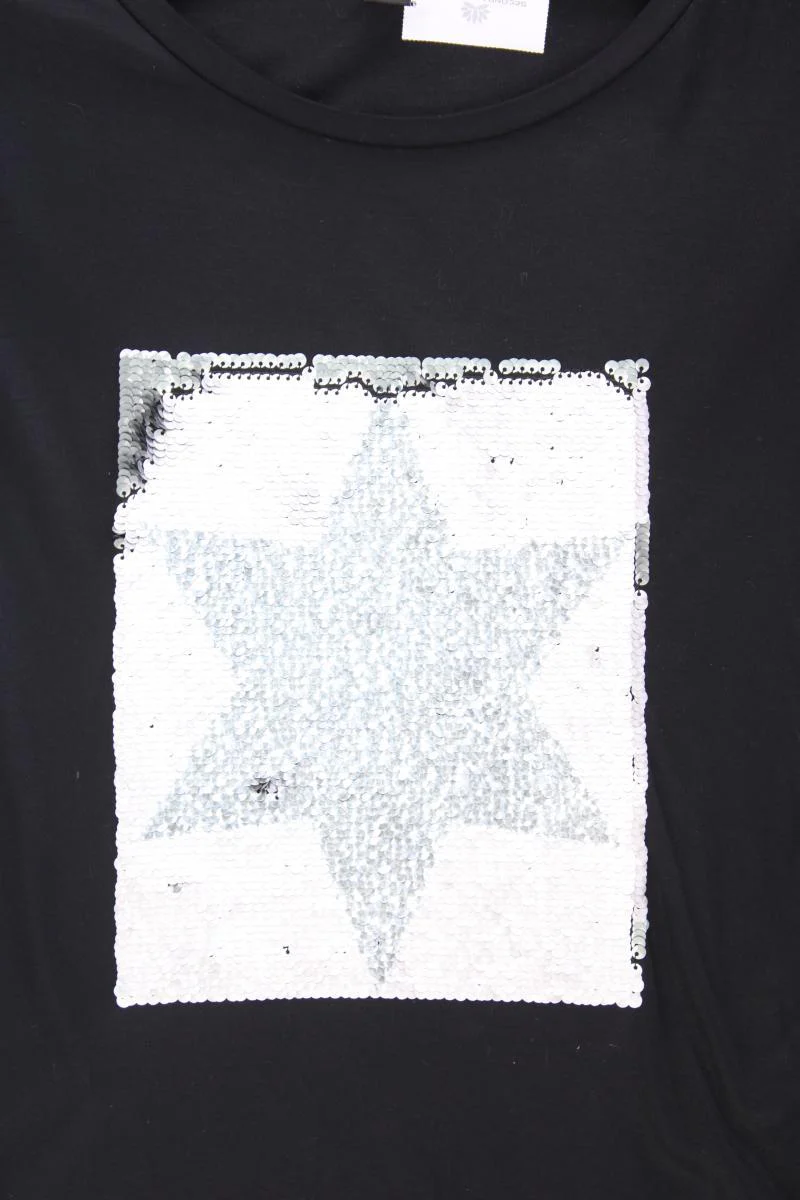 soyaconcept Longsleeve-Shirt Gr. S Langarm mit Pailletten schwarz aus Viskose - Image 2