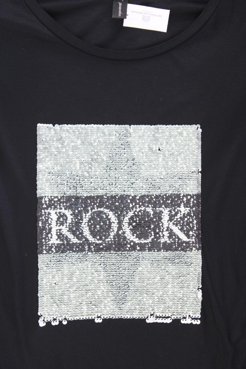 soyaconcept Longsleeve-Shirt Gr. S Langarm mit Pailletten schwarz aus Viskose - Image 3