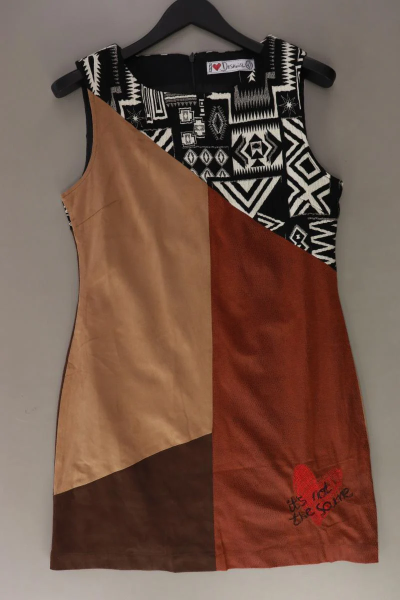 Desigual Etuikleid Gr. 42 Ärmellos braun