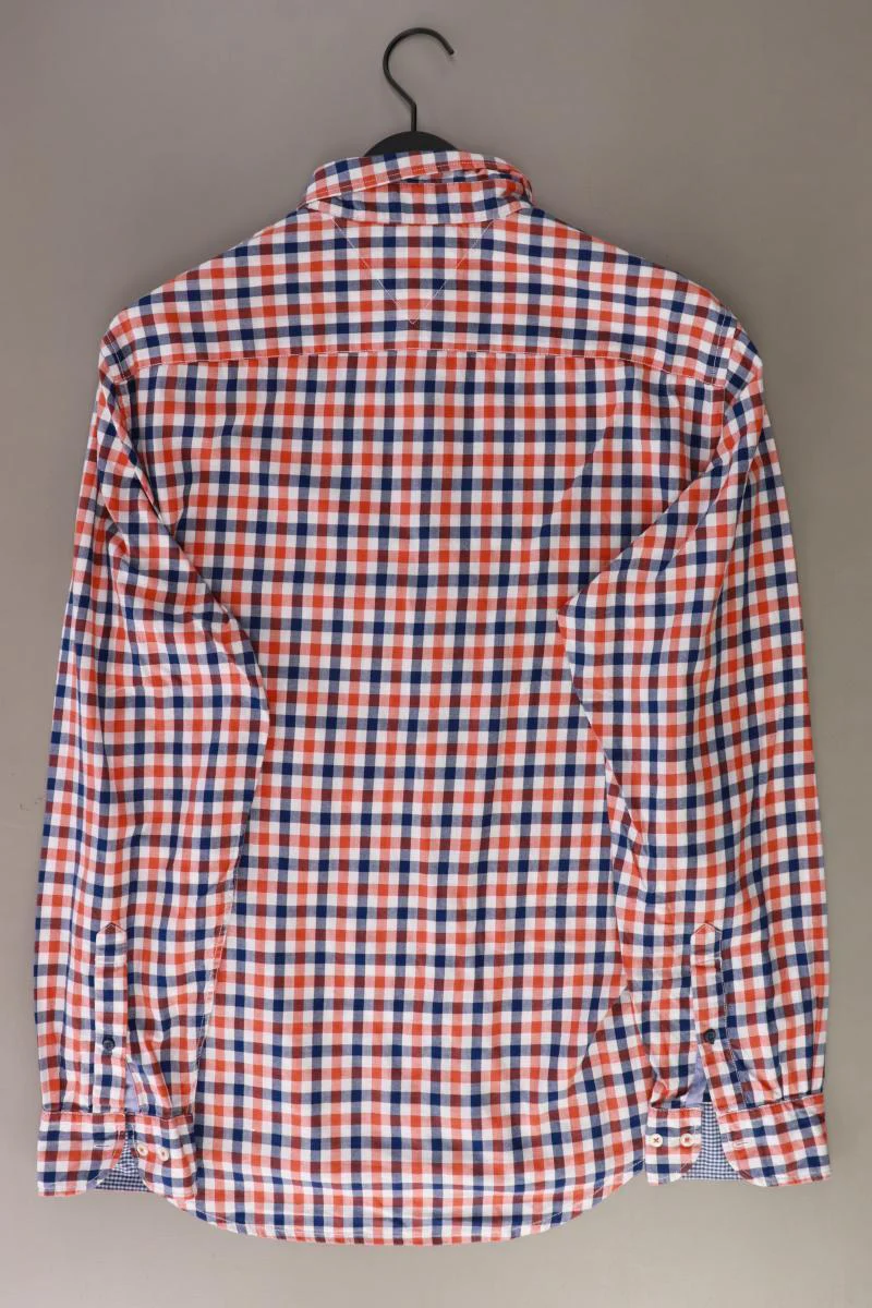 Tommy Hilfiger Karohemd für Herren Gr. XL kariert Langarm orange aus Baumwolle - Image 2