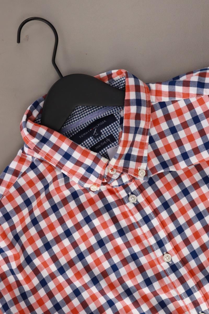 Tommy Hilfiger Karohemd für Herren Gr. XL kariert Langarm orange aus Baumwolle - Image 3