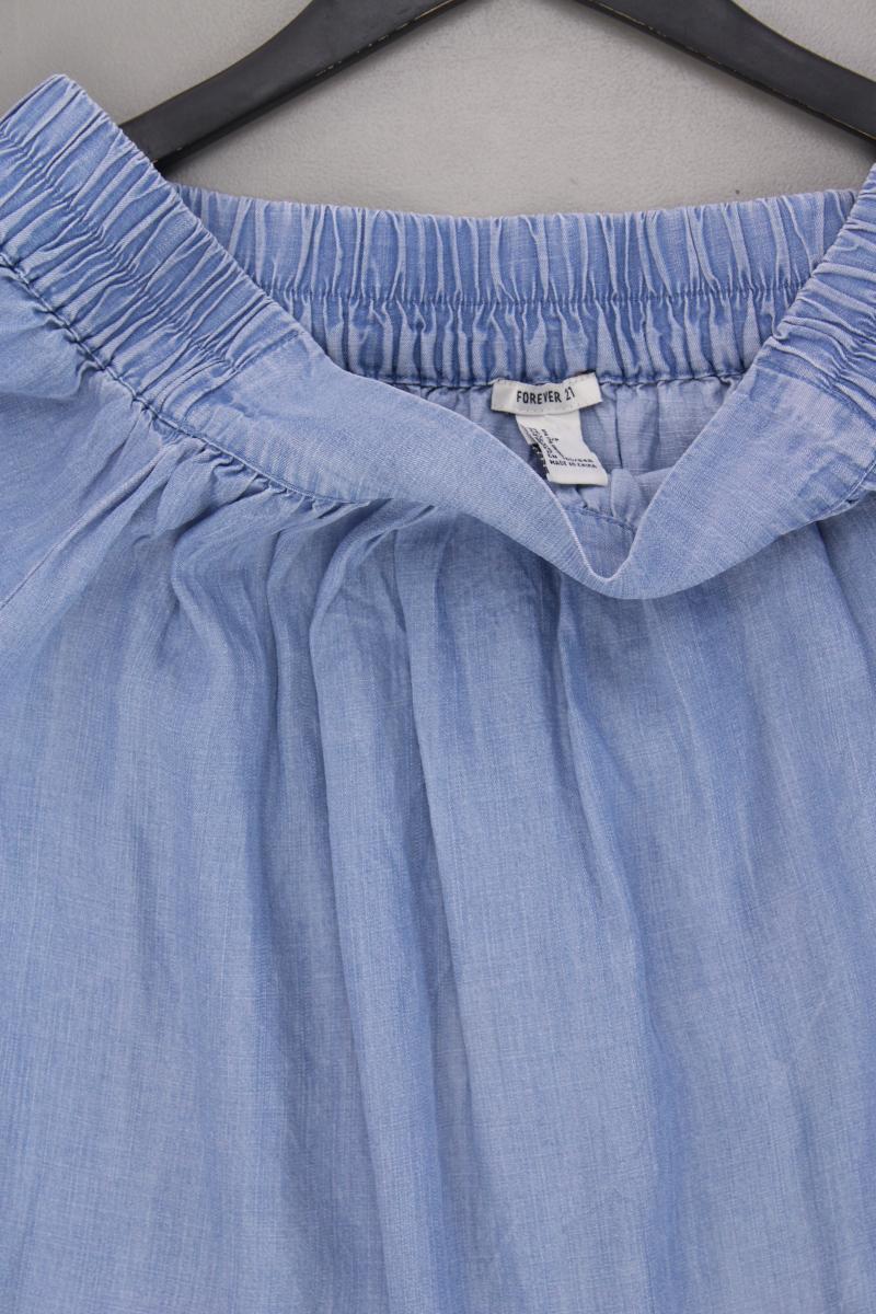forever 21 Kurzarmkleid Gr. S neuwertig mit Carmen-Ausschnitt blau - Image 2