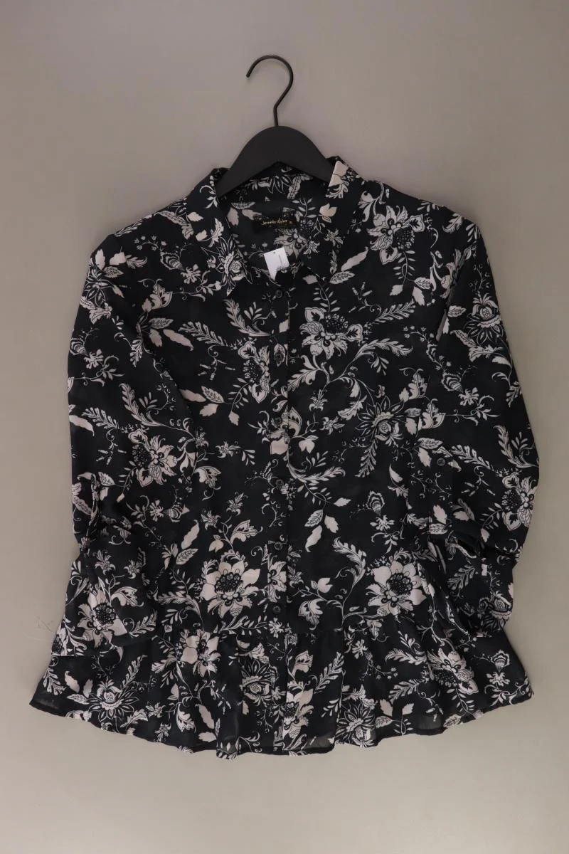 Jennifer Taylor Regular Bluse Gr. XL 3/4 Ärmel schwarz aus Polyester