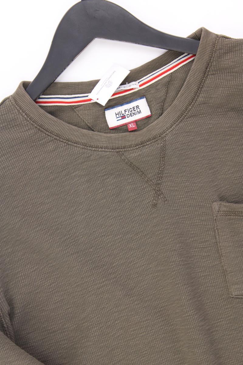 Hilfiger Denim Feinstrickpullover für Herren Gr. XL olivgrün aus Baumwolle - Image 2