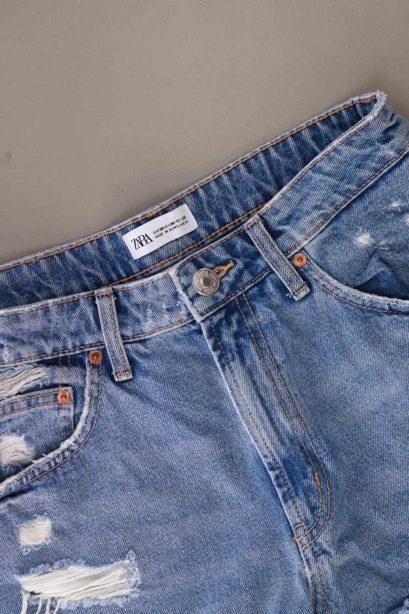 Zara Jeansshorts Gr. 38 blau aus Baumwolle - Image 3