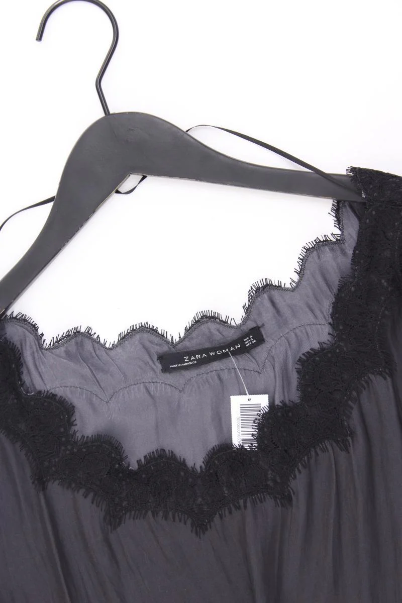Zara Kurzarmbluse Gr. S grau aus Polyester - Image 2