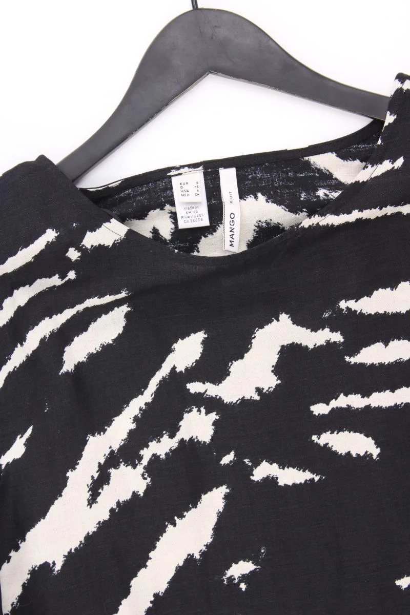 Mango Kurzarmkleid Gr. XS neuwertig schwarz aus Viskose - Image 2