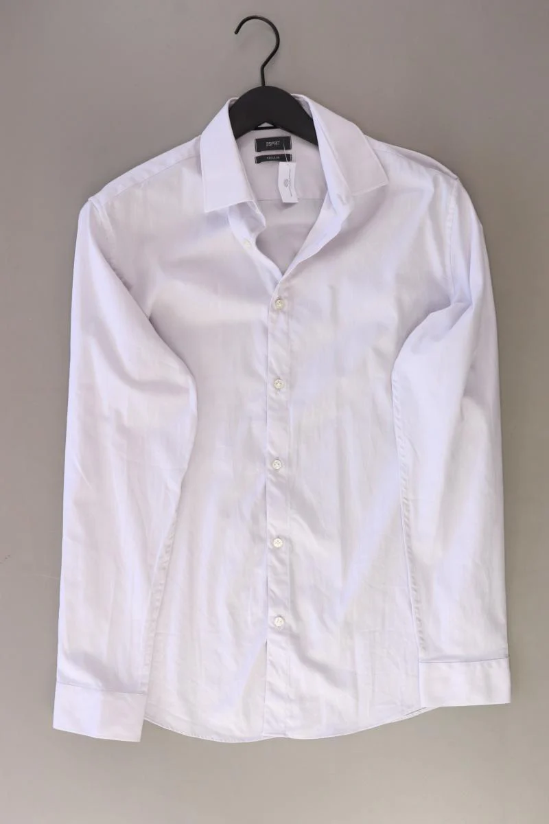 Esprit Langarmhemd für Herren Gr. Hemdgröße 39/40 weiß aus Baumwolle