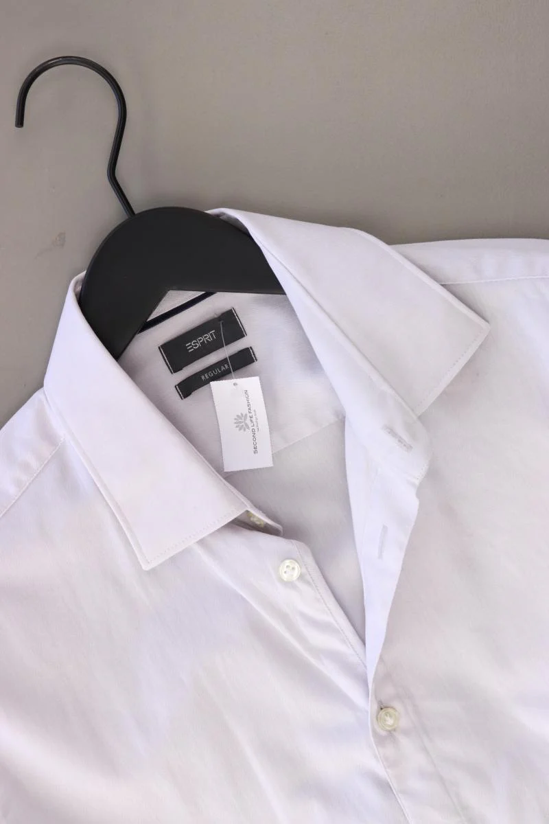 Esprit Langarmhemd für Herren Gr. Hemdgröße 39/40 weiß aus Baumwolle - Image 3