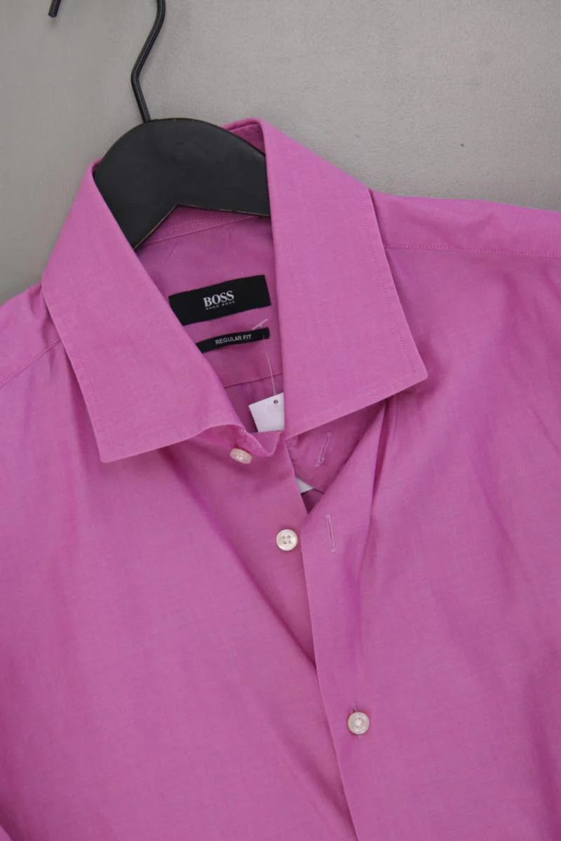 BOSS by Hugo Boss Langarmhemd für Herren Gr. Hemdgröße 43 lila aus Baumwolle - Image 2