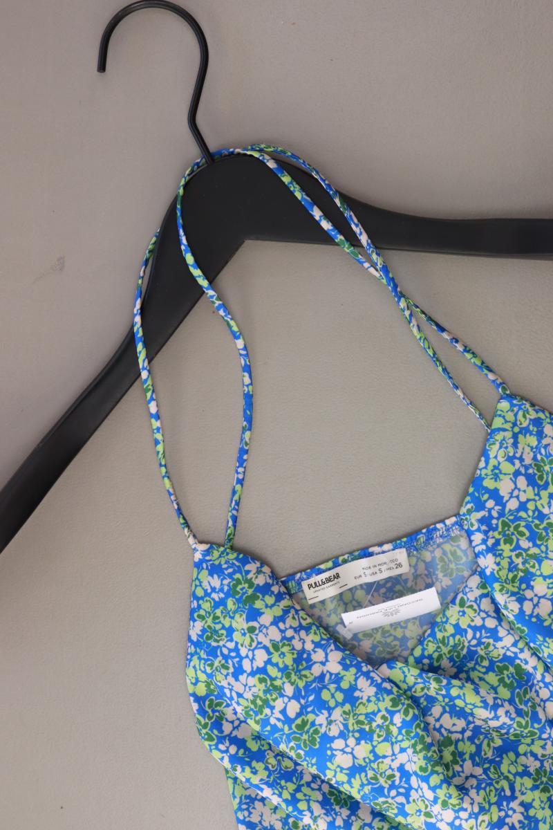 Pull&Bear Crop Top Gr. S mit Blumenmuster blau aus Polyester - Image 3