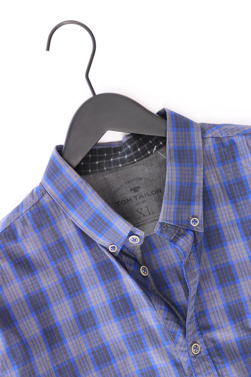 Tom Tailor Karohemd für Herren Gr. XL kariert Langarm blau aus Baumwolle - Image 3