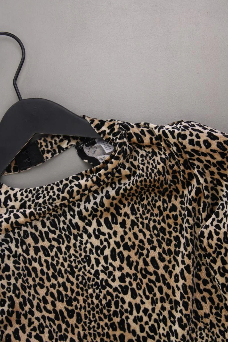 H&M Langarmshirt Samt Gr. M mit Tierdruck neuwertig braun aus Polyester - Image 2