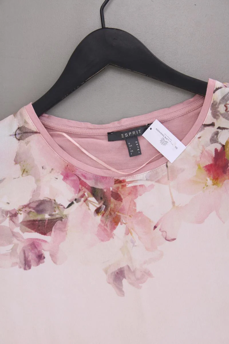 Esprit Kurzarmbluse Gr. M mit Blumenmuster rosa aus Polyester - Image 2