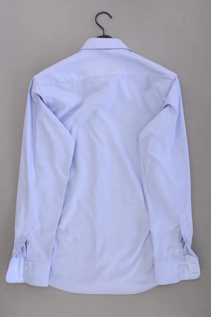 1863 by Eterna Langarmhemd für Herren Gr. Hemdgröße 38 blau aus Baumwolle - Image 3