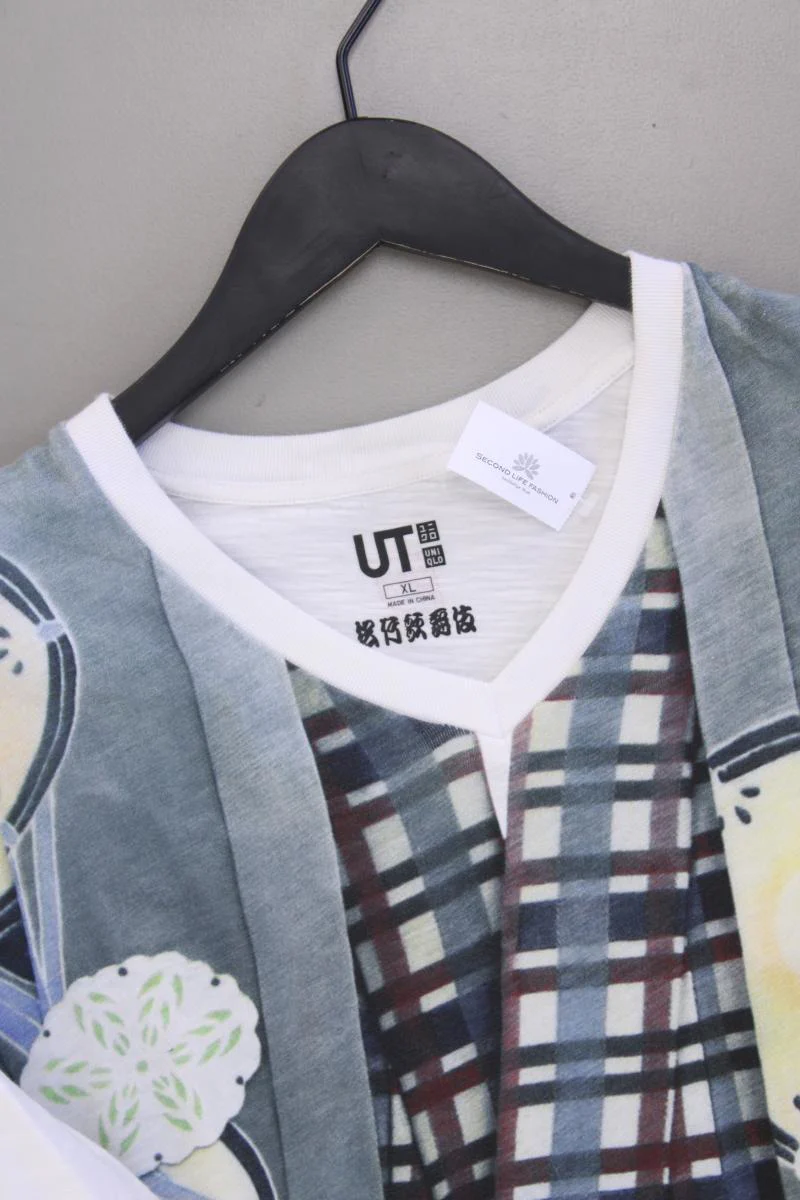 Uniqlo Printshirt für Herren Gr. XL Kurzarm weiß - Image 2