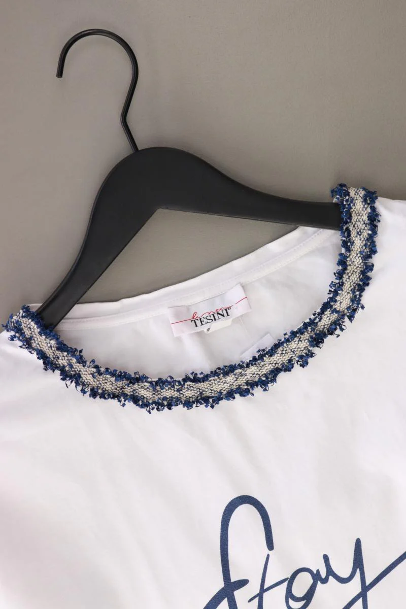 Tesini Printshirt Gr. 40 3/4 Ärmel weiß aus Baumwolle - Image 3