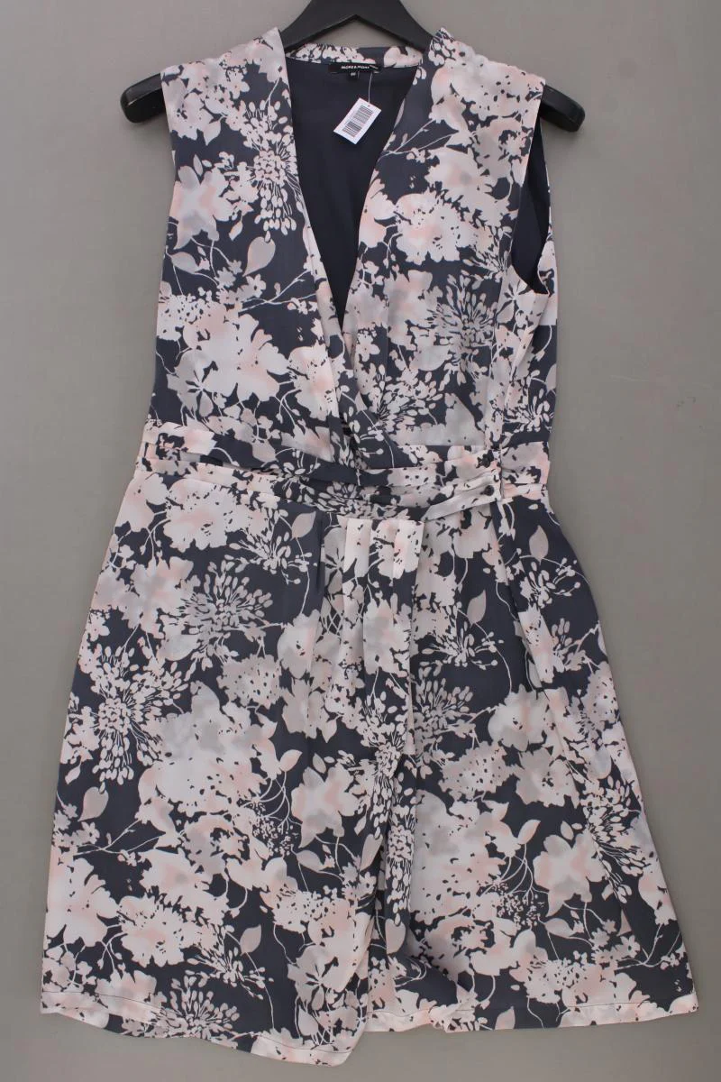 More&More Midikleid Gr. 40 mit Blumenmuster Ärmellos grau aus Polyester