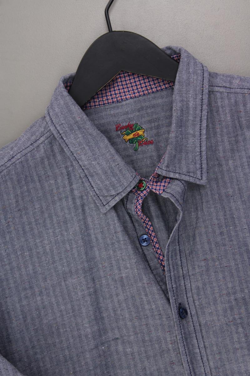 Lucky de Luca Langarmhemd für Herren Gr. XL blau aus Baumwolle - Image 2