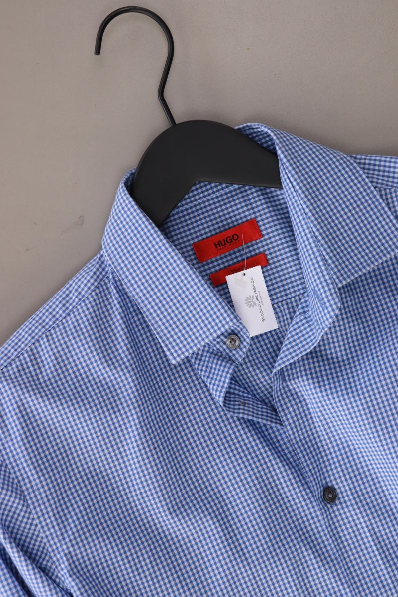Hugo Boss Karohemd für Herren Gr. Hemdgröße 38 kariert Langarm blau - Image 3