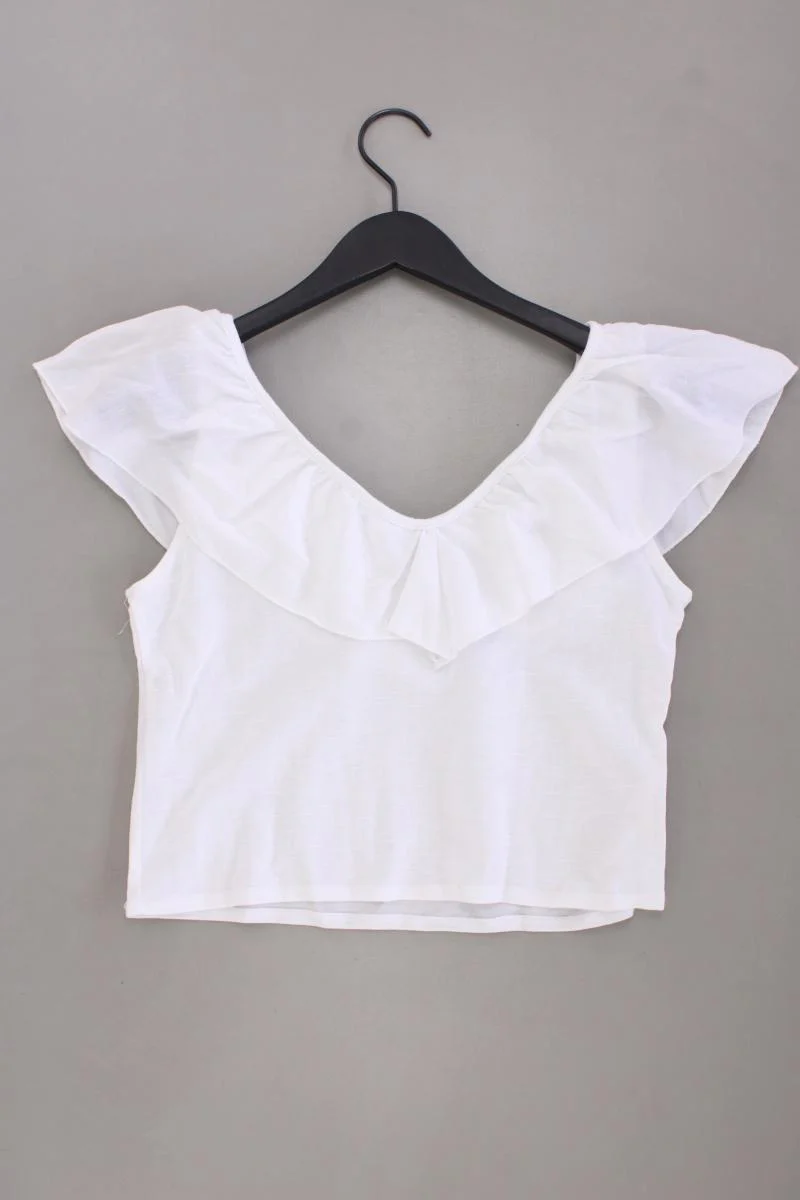 Pull&Bear Kurzarmbluse Gr. S weiß - Image 3