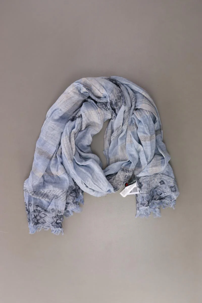 Street One Tuch gestreift blau aus Baumwolle