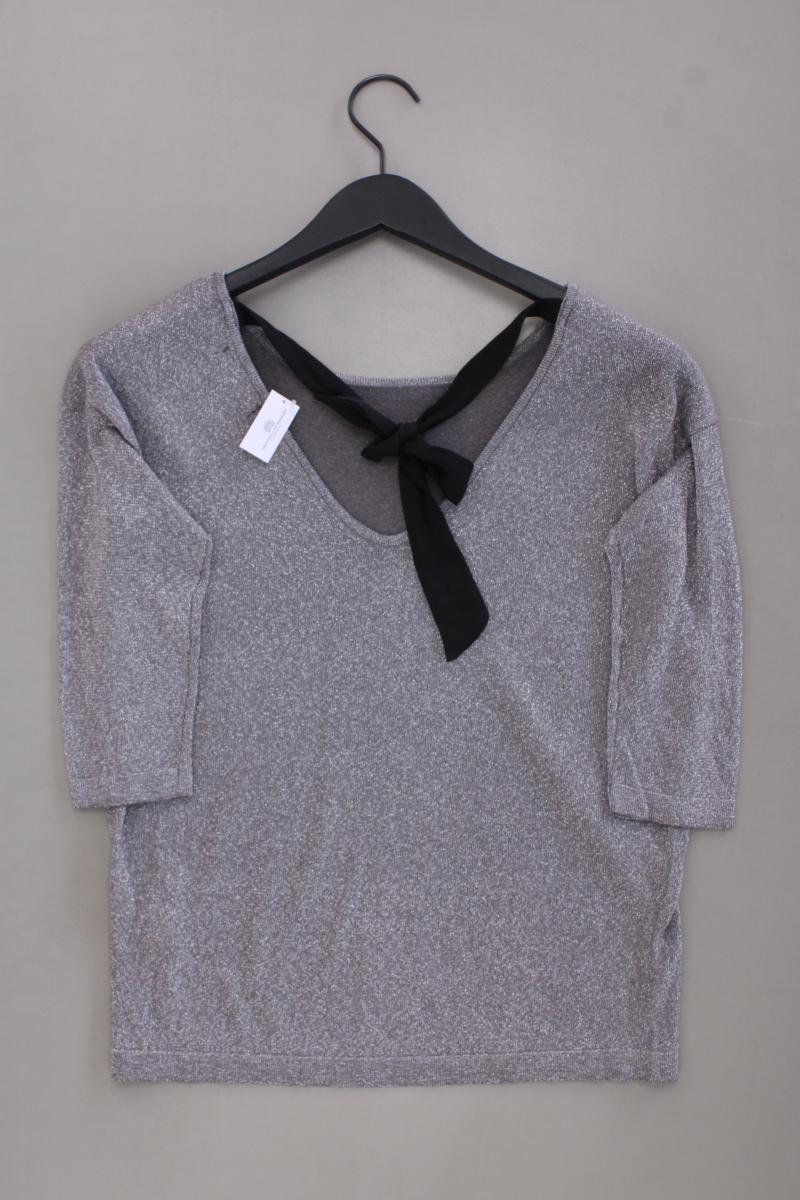 Reserved Oversize-Shirt Gr. 36 3/4 Ärmel mit Glitzer silber aus Viskose - Image 3