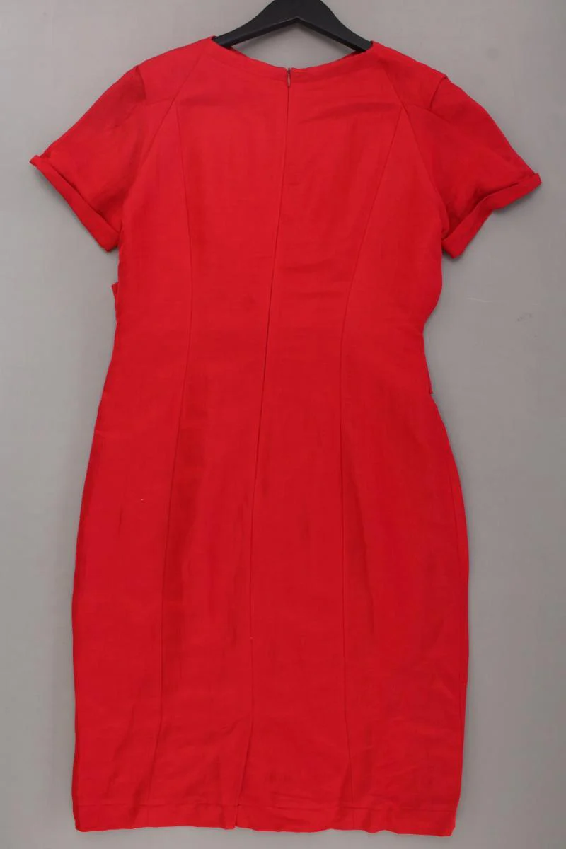 Blacky Dress Bleistiftkleid Gr. 38 Kurzarm rot aus Leinen - Image 3