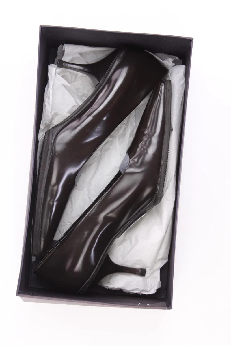Prada Calzatura Donna Spazzolato Leder Pumps Gr. 38 braun - Image 5