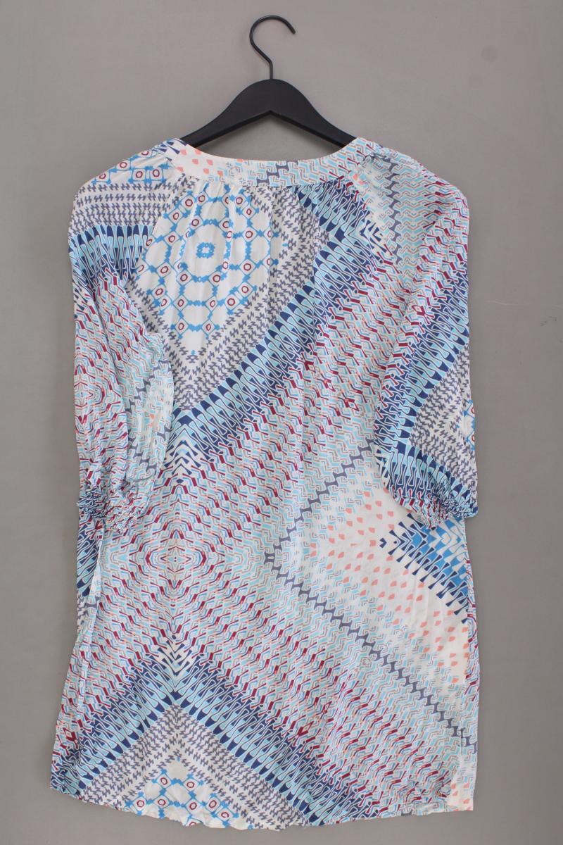 Puro Bluse Gr. 38 geometrisches Muster 3/4 Ärmel blau aus Viskose - Image 3